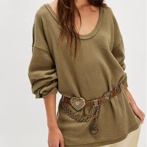 We The Free Coast 2 Coast Thermal in Gothic Olive Cross Dye